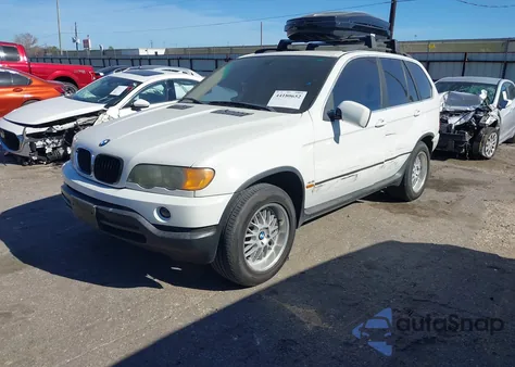 2002 BMW X5 4.4I из США, поврежденный, VIN 5UXFB33592LH35348